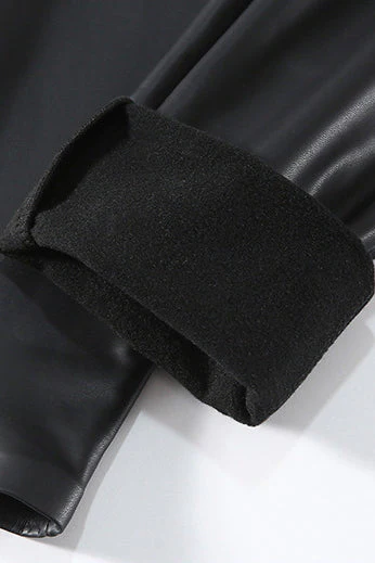 Fleece Lined Faux Leather Leggings - Image 10