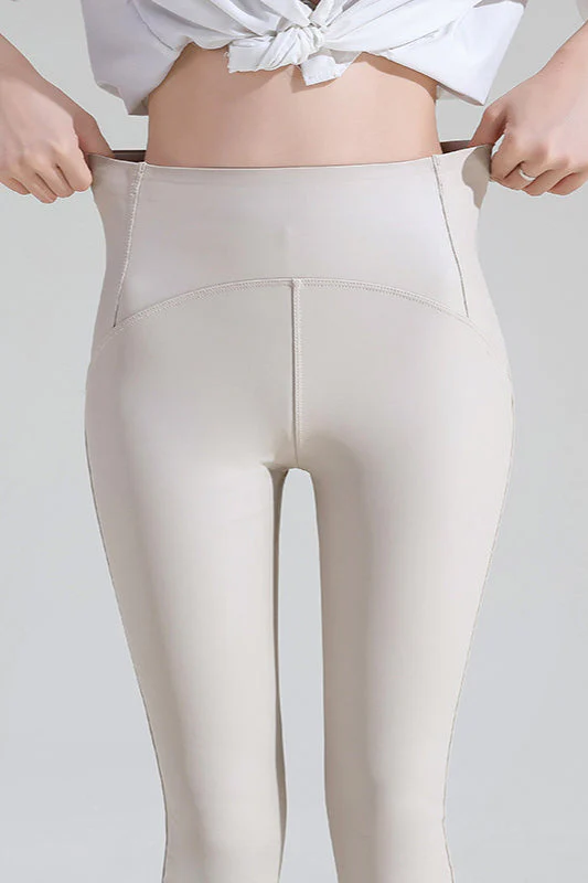 Fleece Lined Faux Leather Leggings - Image 3