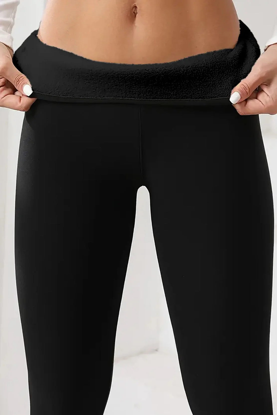 Fleece Lined Outdoor High-Waist Tummy Control Leggings - Image 5