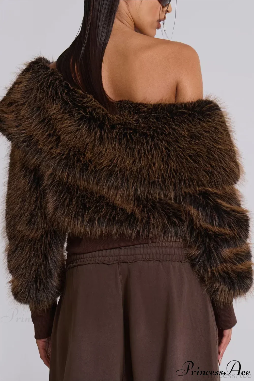 Fleece Sweatshirt Unique Design Crop Top - Image 2