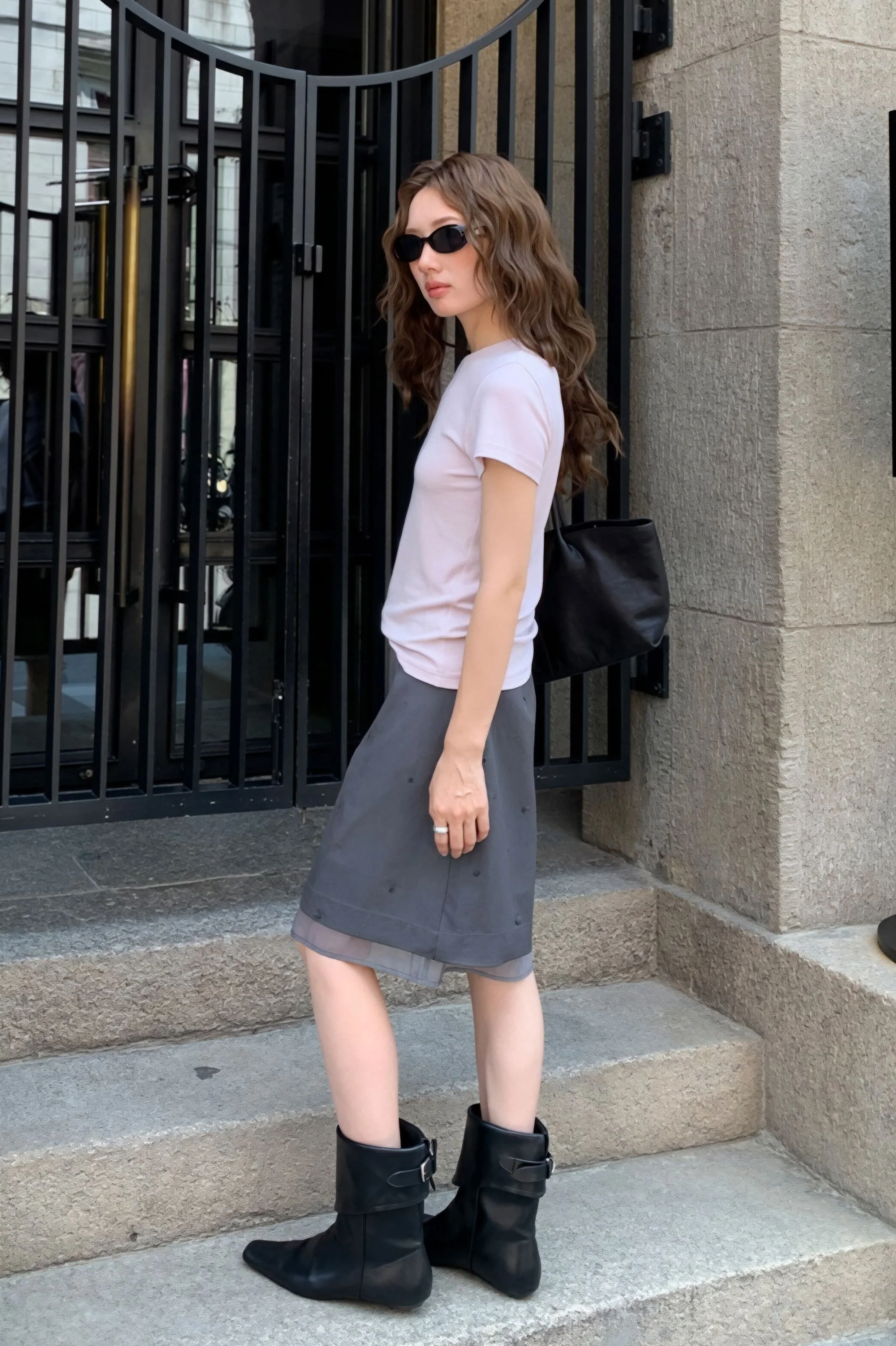Floral Embroidered Mesh Mini Skirt - Image 5