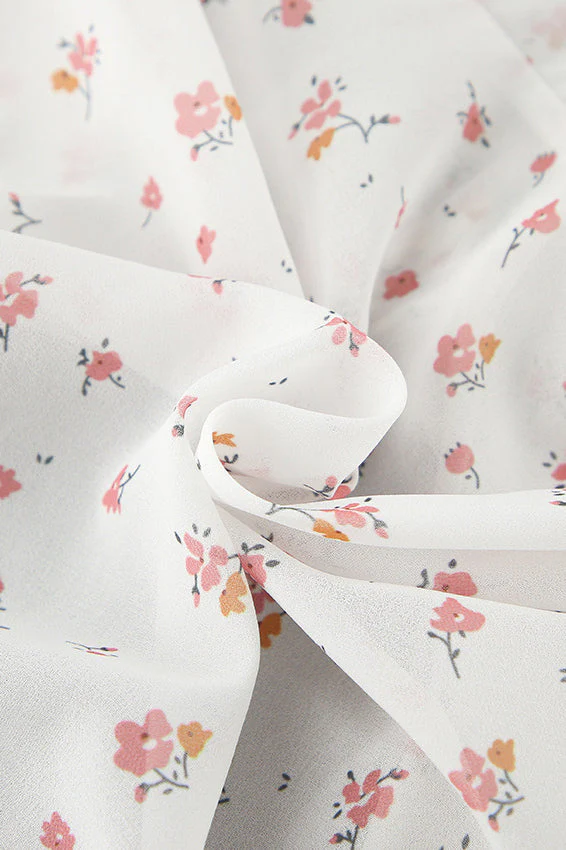 Floral Print Slim Fit V-neck Ruffled Blouse - Image 4