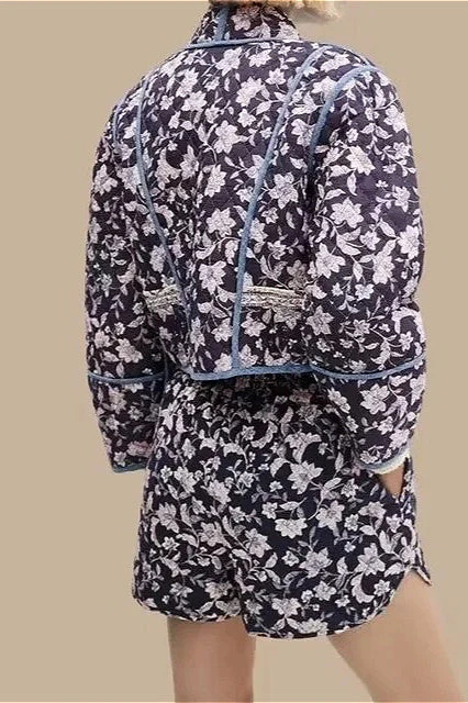 Floral Reversible Thick Padded Coat - Image 3