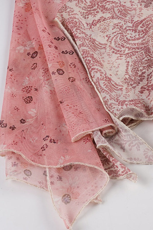 Floral Ruffle Asymmetric Midi Skirt - Image 7