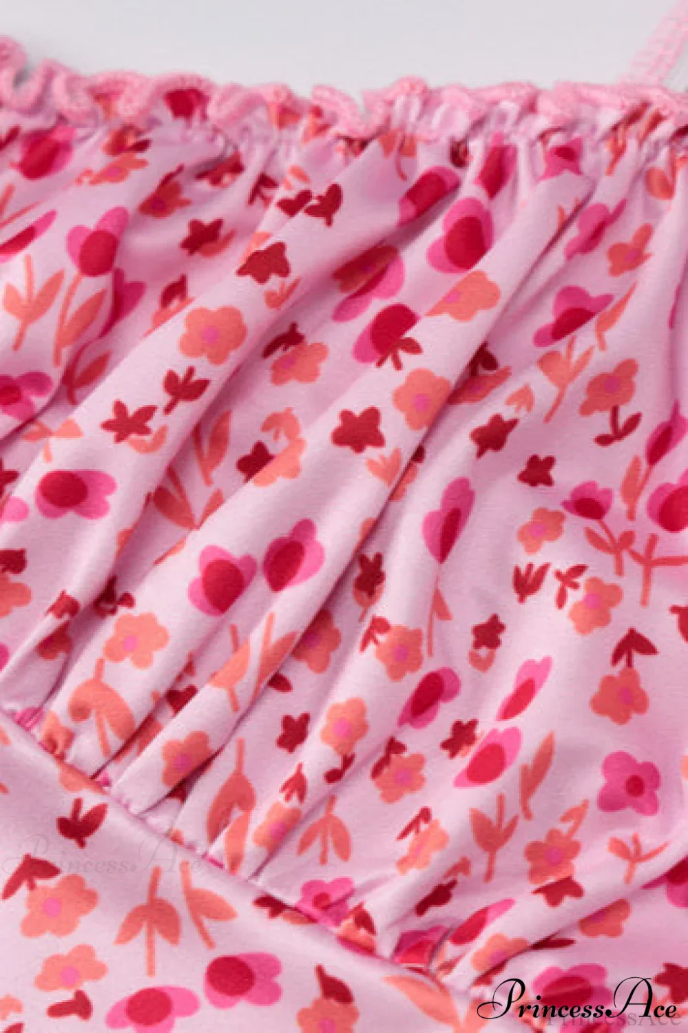 Flowy Spaghetti Strap Floral Dress - Image 5