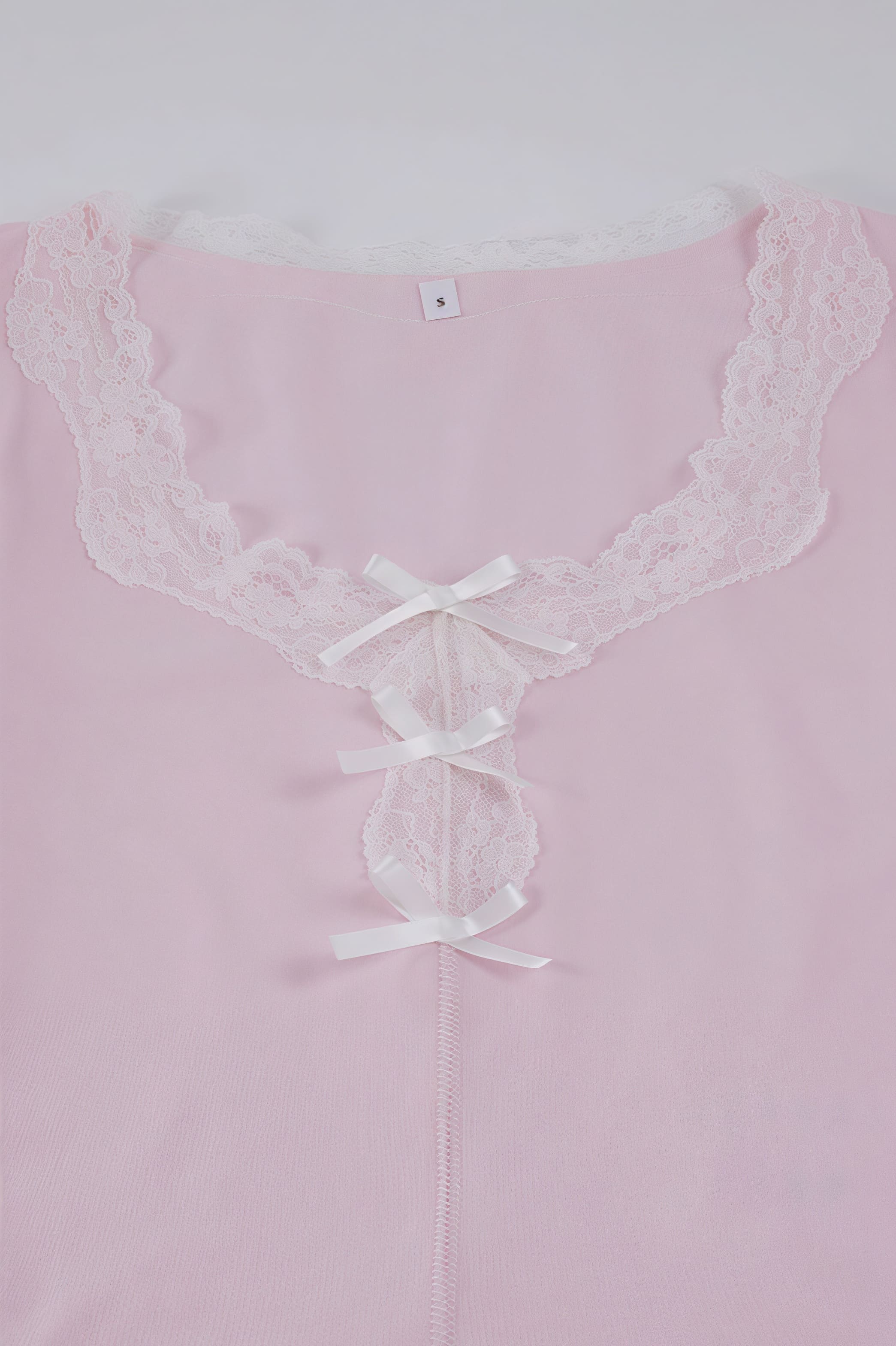 French Romantic Lace Bow Long Sleeve Culottes Set - Image 7