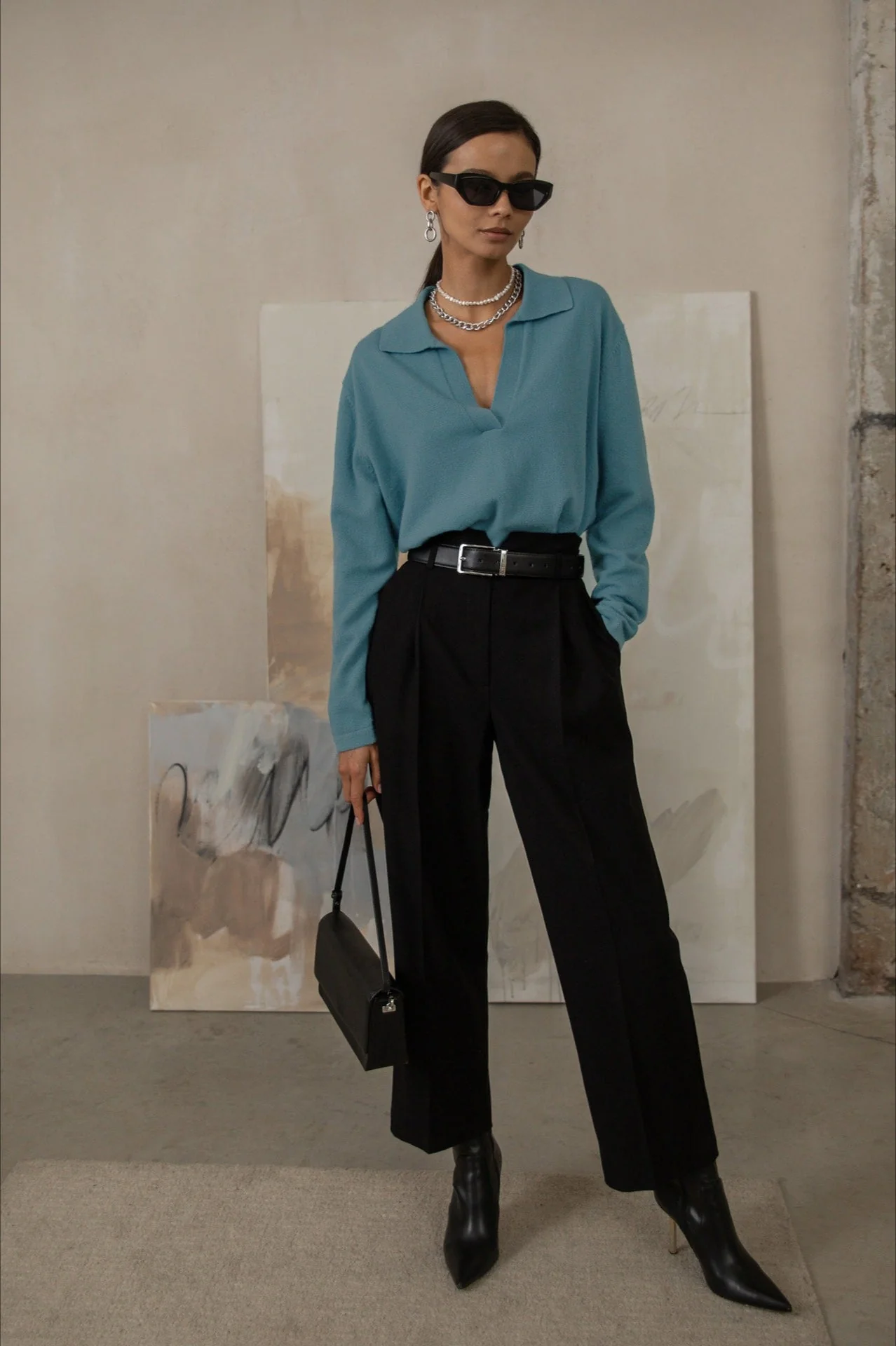 French-Style Lapel Knit Sweater - Image 11