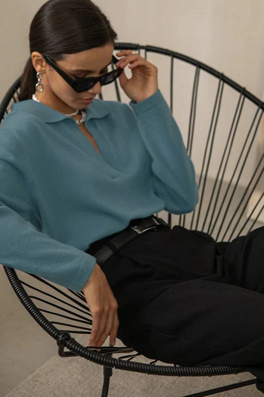 French-Style Lapel Knit Sweater - Image 9