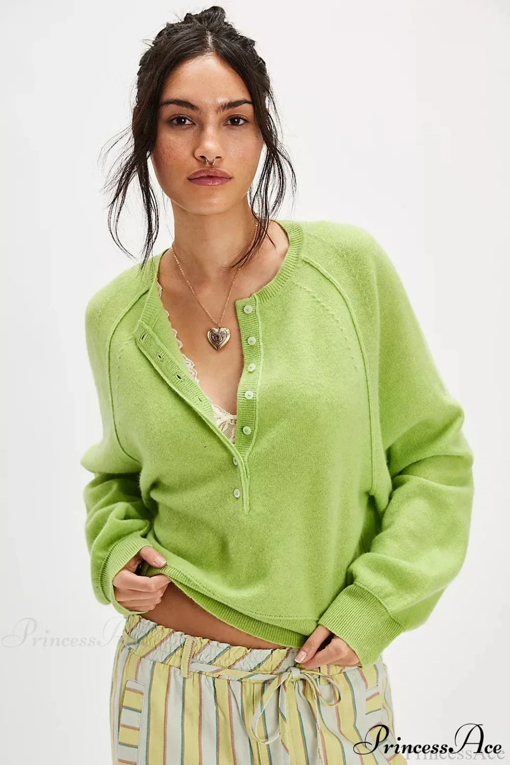 French Vintage Loose Long-Sleeve Knit Top - Image 11