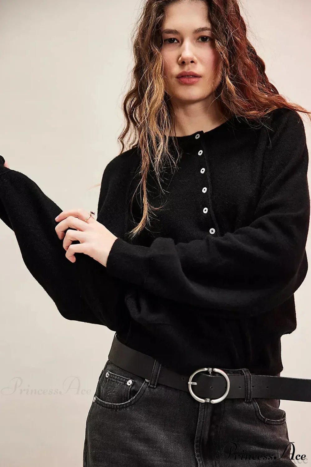 French Vintage Loose Long-Sleeve Knit Top - Image 15