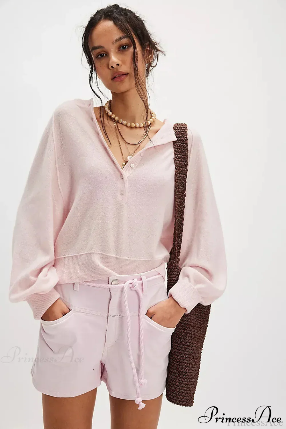 French Vintage Loose Long-Sleeve Knit Top - Image 2