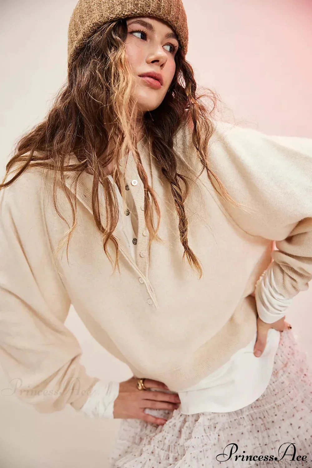 French Vintage Loose Long-Sleeve Knit Top - Image 24