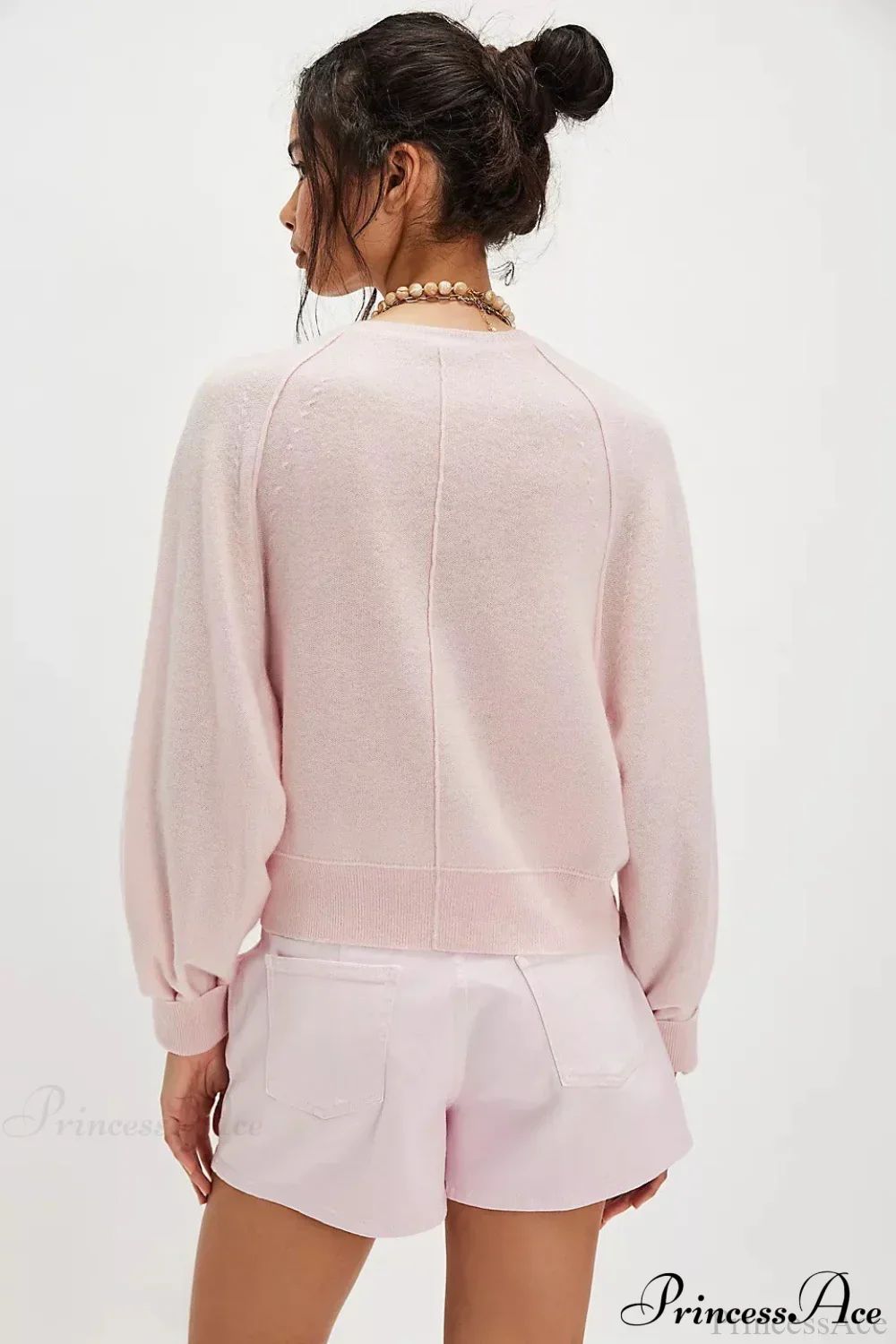 French Vintage Loose Long-Sleeve Knit Top - Image 3