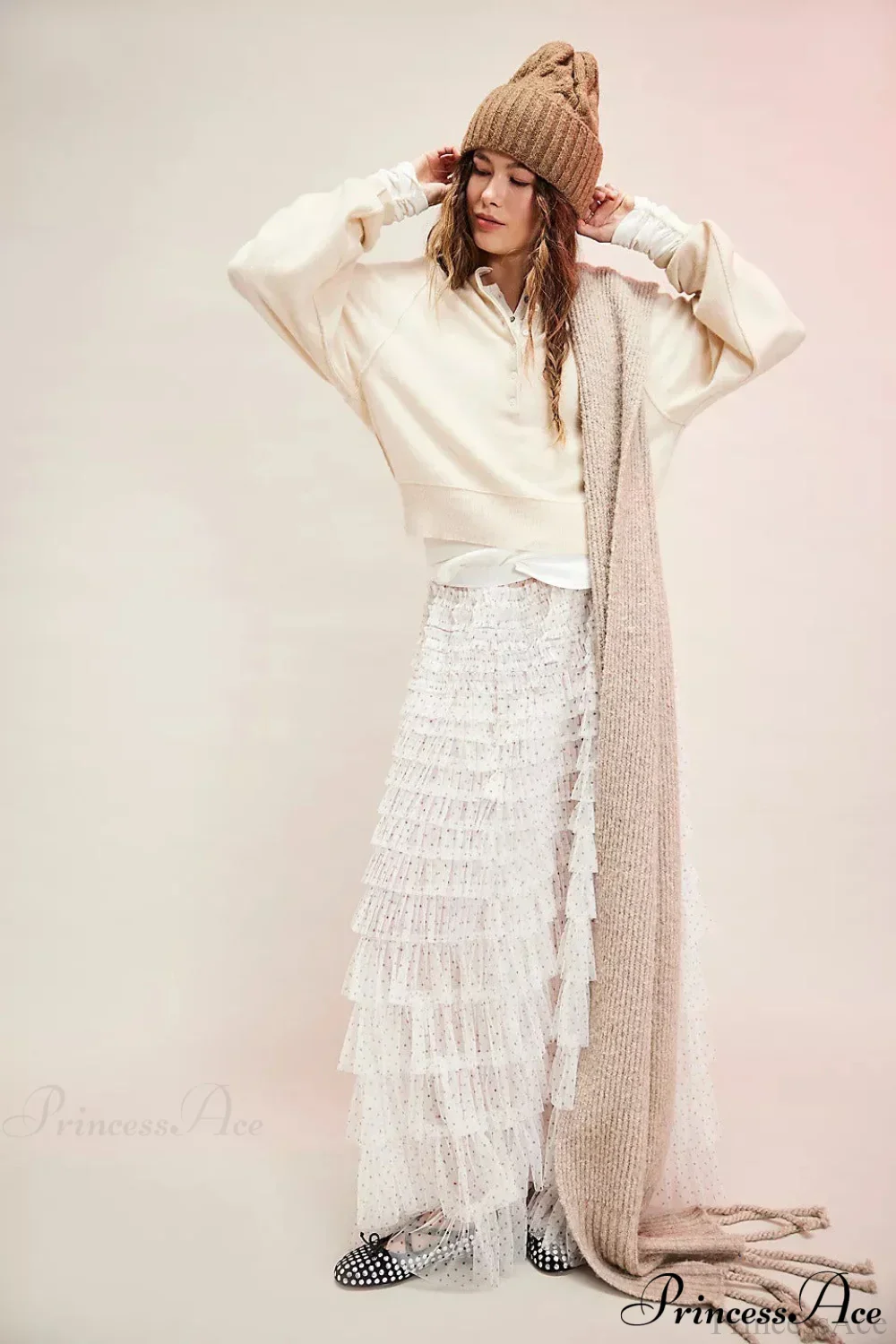 French Vintage Loose Long-Sleeve Knit Top - Image 6