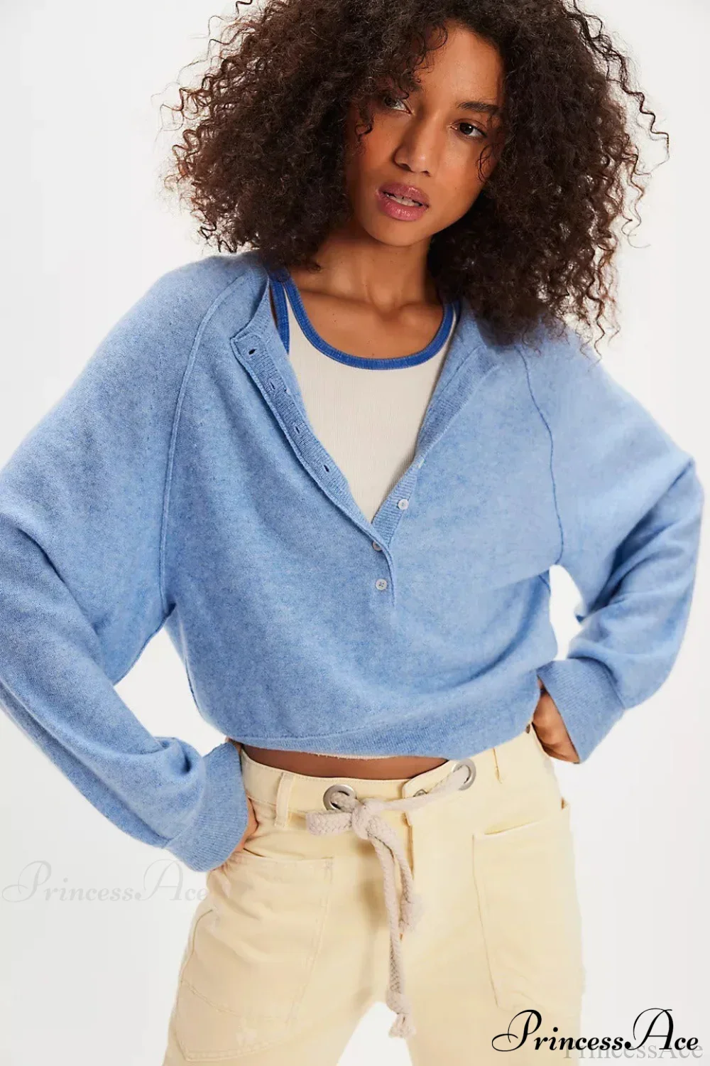 French Vintage Loose Long-Sleeve Knit Top - Image 8