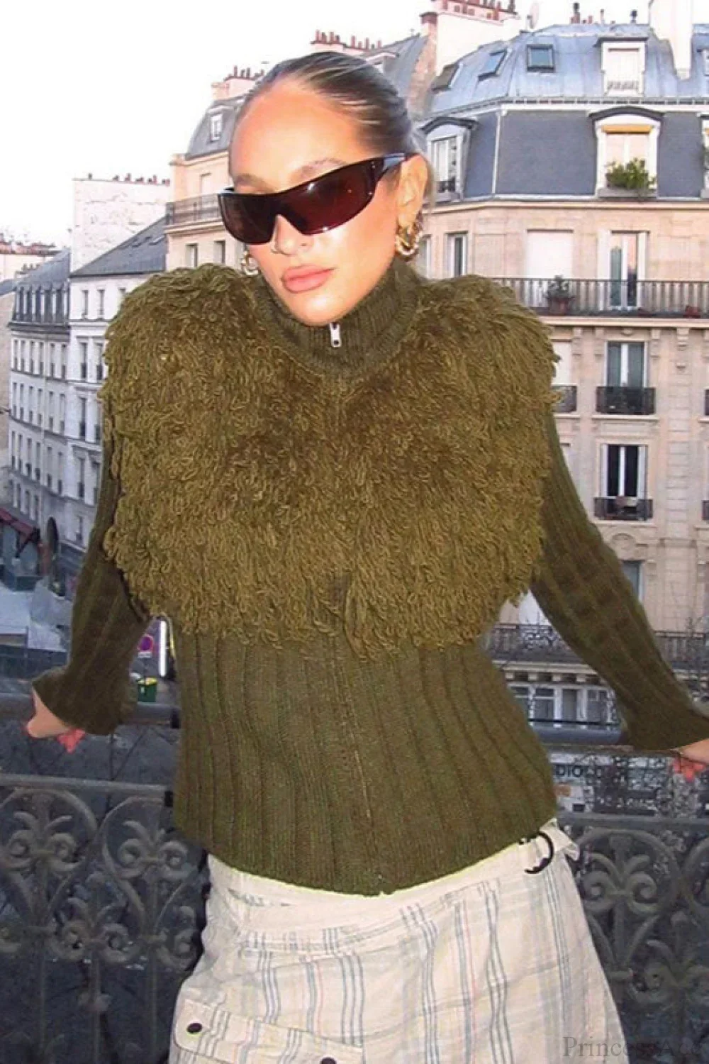 Fringe Slim Pullover Knit Sweater - Image 3