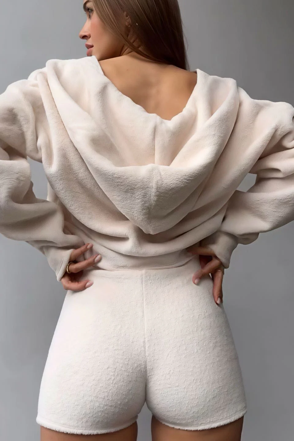 Fuzzy Solid Cardigan Tank Three Piece Set - Image 5