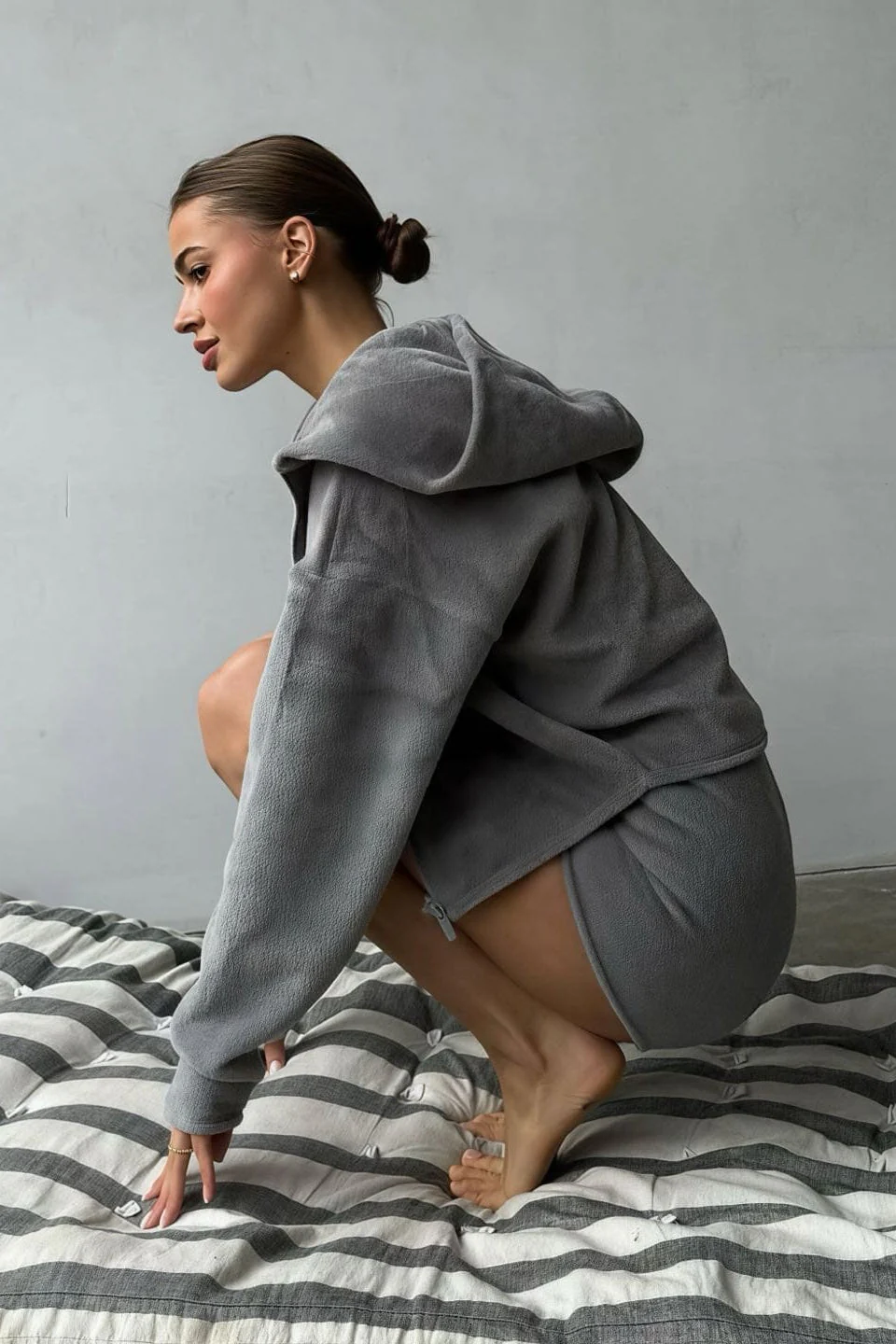 Fuzzy Solid Cardigan Tank Three Piece Set - Image 9