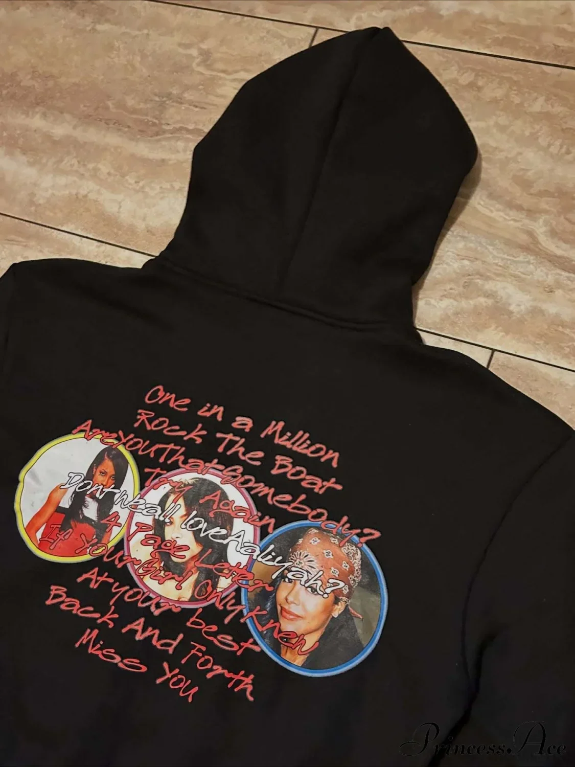 Goth Rock Character Print Loose Hoodie - Image 4