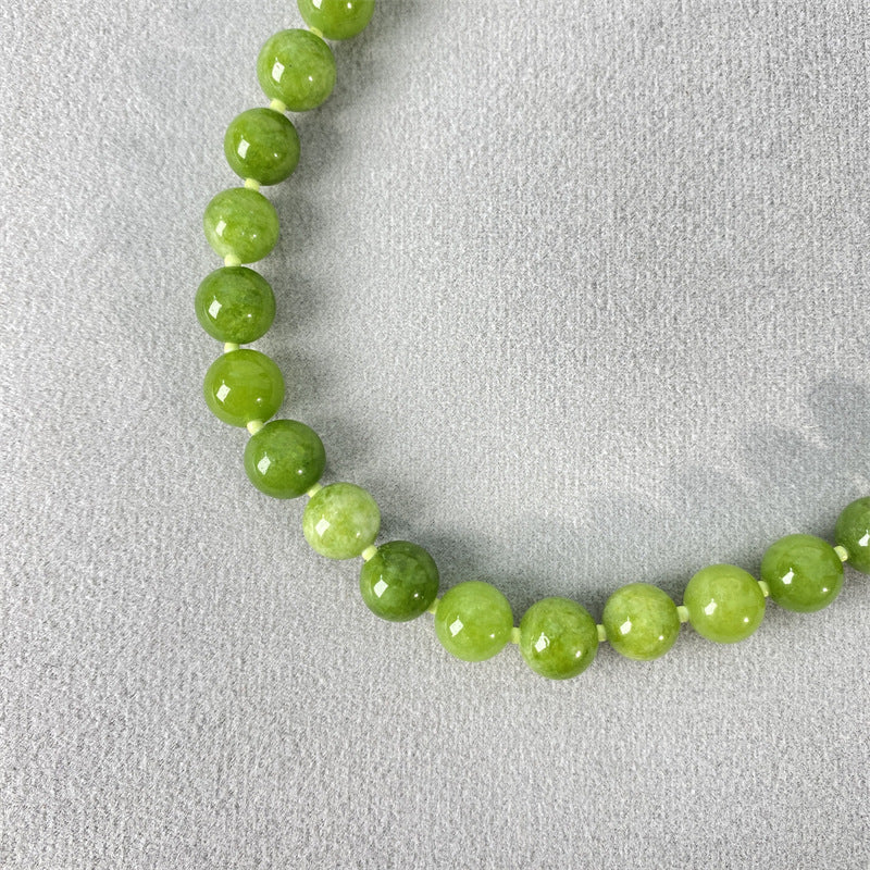 Green Natural Stone Round Beaded NeckLace - Image 5