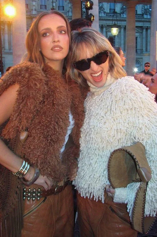 Halter Cut Out Back Shearling Collar Vest - Image 7