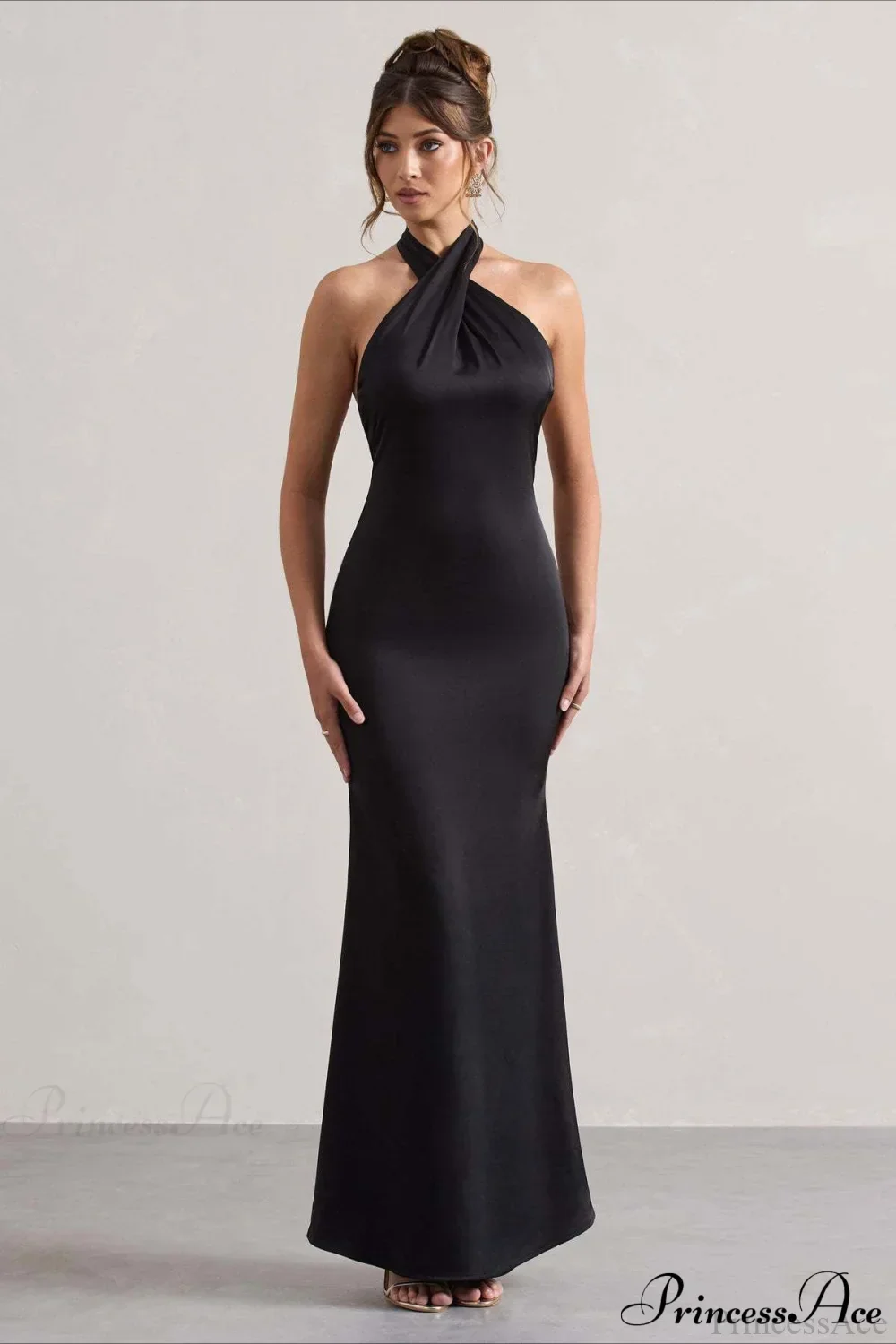 Halter Neck Sheath Formal Party Dress - Image 2