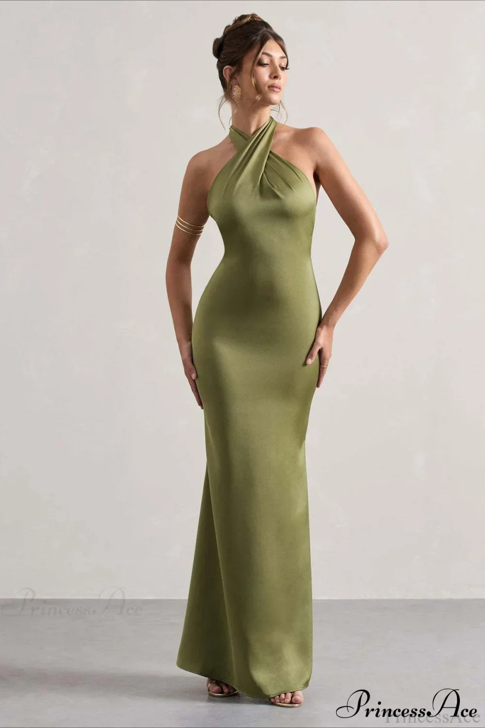 Halter Neck Sheath Formal Party Dress - Image 5