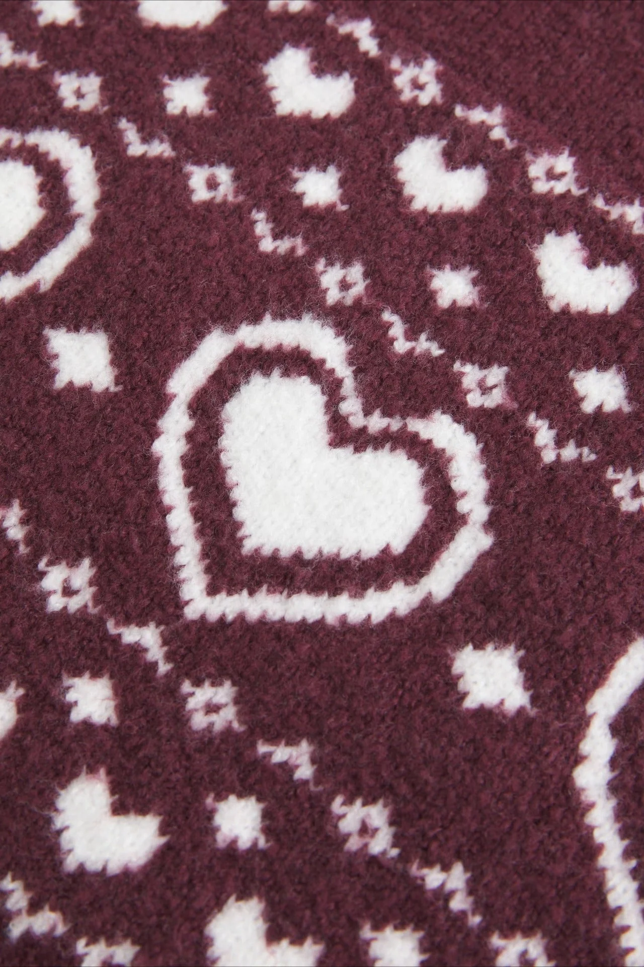 Heart Fair Isle Striped Long Sleeve Knit Sweater - Image 3