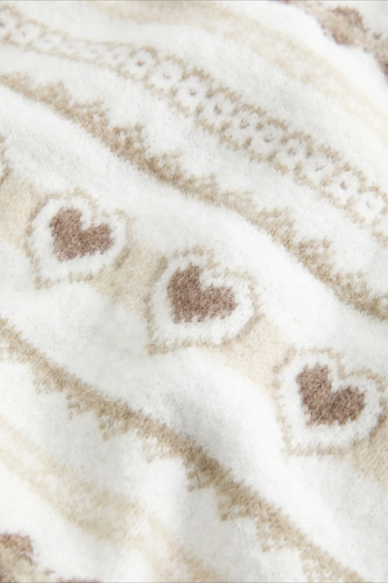 Heart Fair Isle Striped Long Sleeve Knit Sweater - Image 6