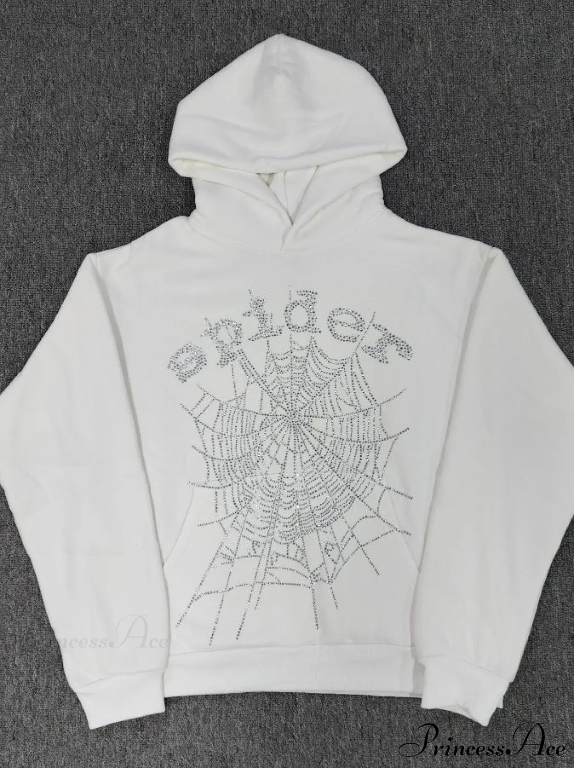 High Pile Fleece Foam Spider Print Hoodie - Image 3