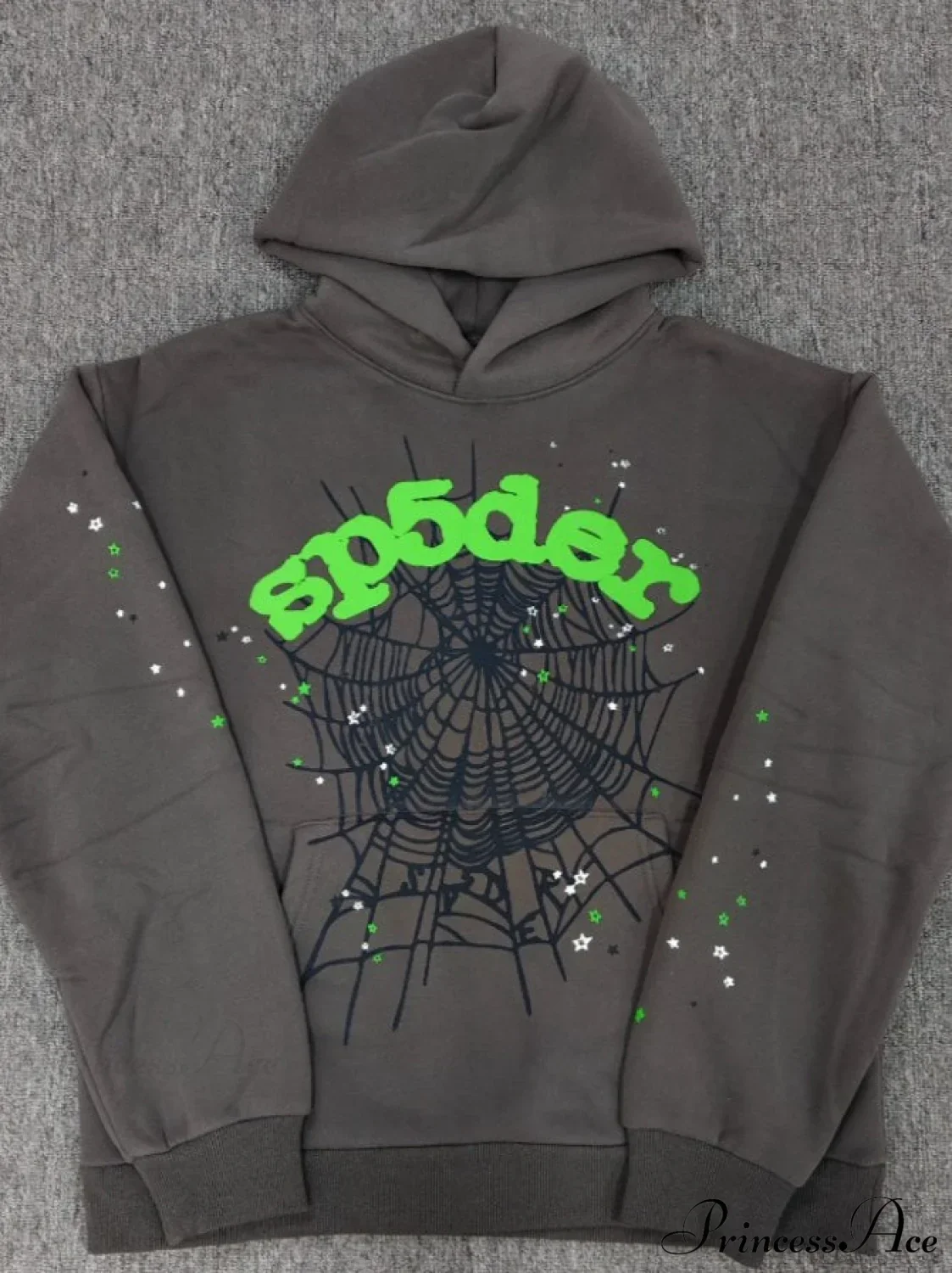 High Pile Fleece Foam Spider Print Hoodie - Image 4