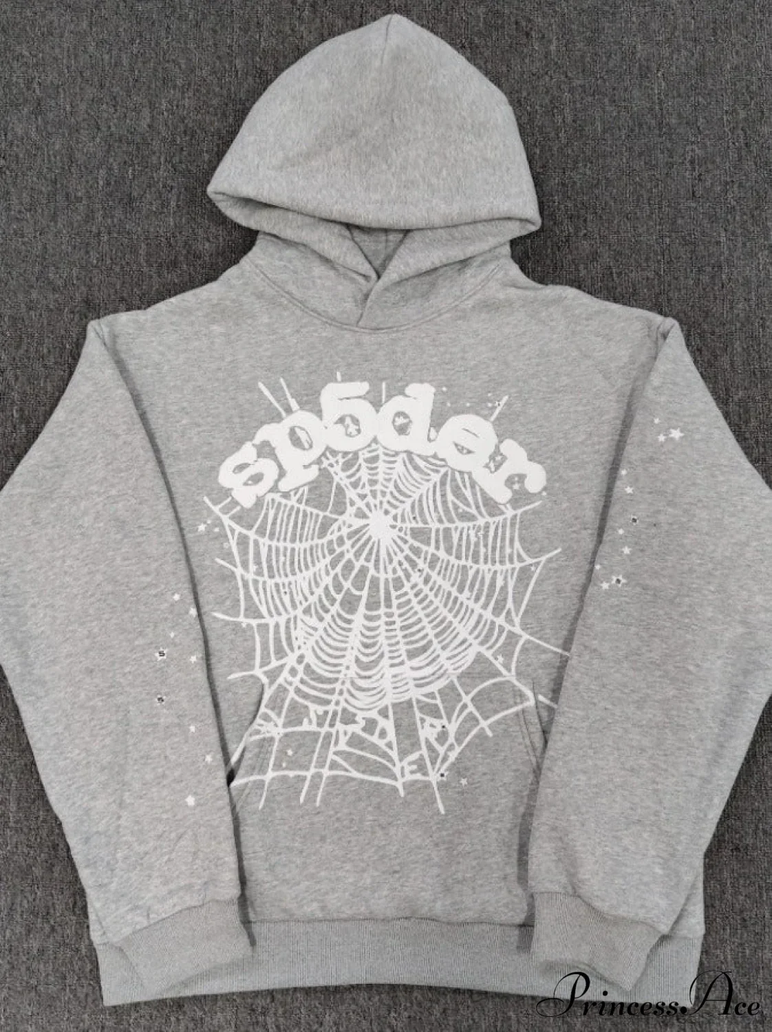 High Pile Fleece Foam Spider Print Hoodie - Image 7