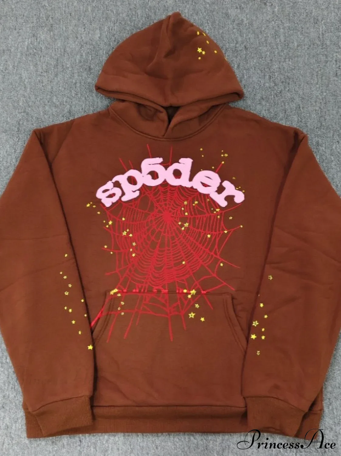 High Pile Fleece Foam Spider Print Hoodie - Image 8