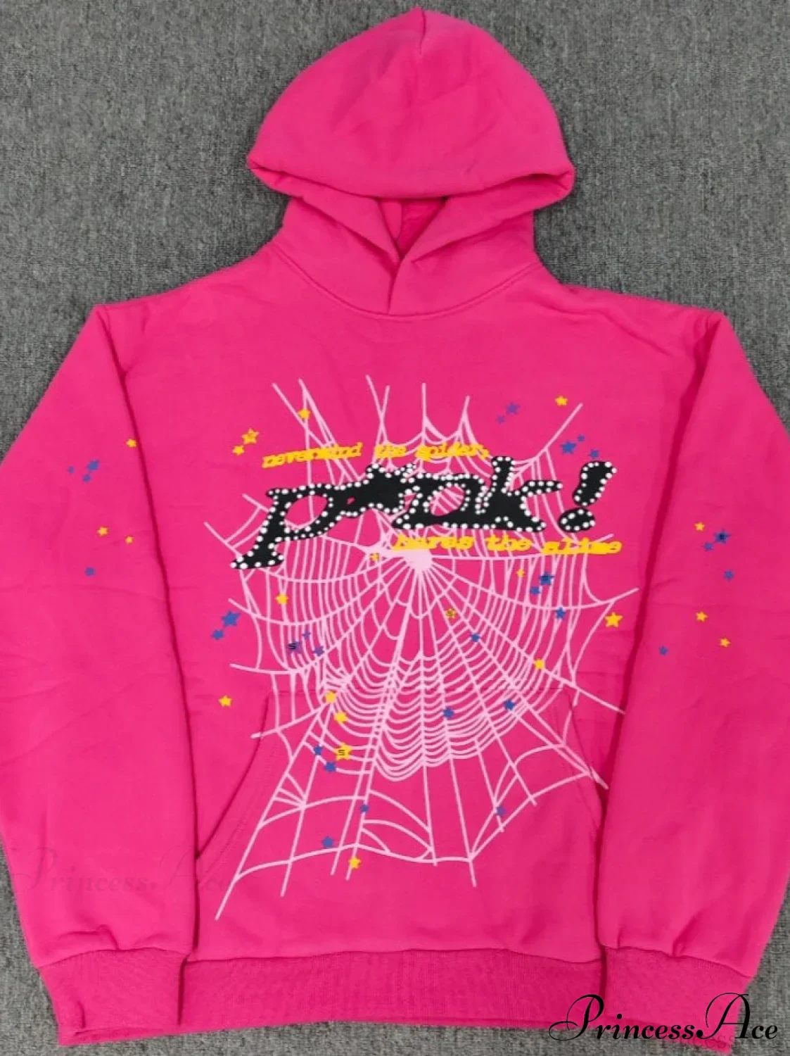 High Pile Fleece Foam Spider Print Hoodie - Image 9