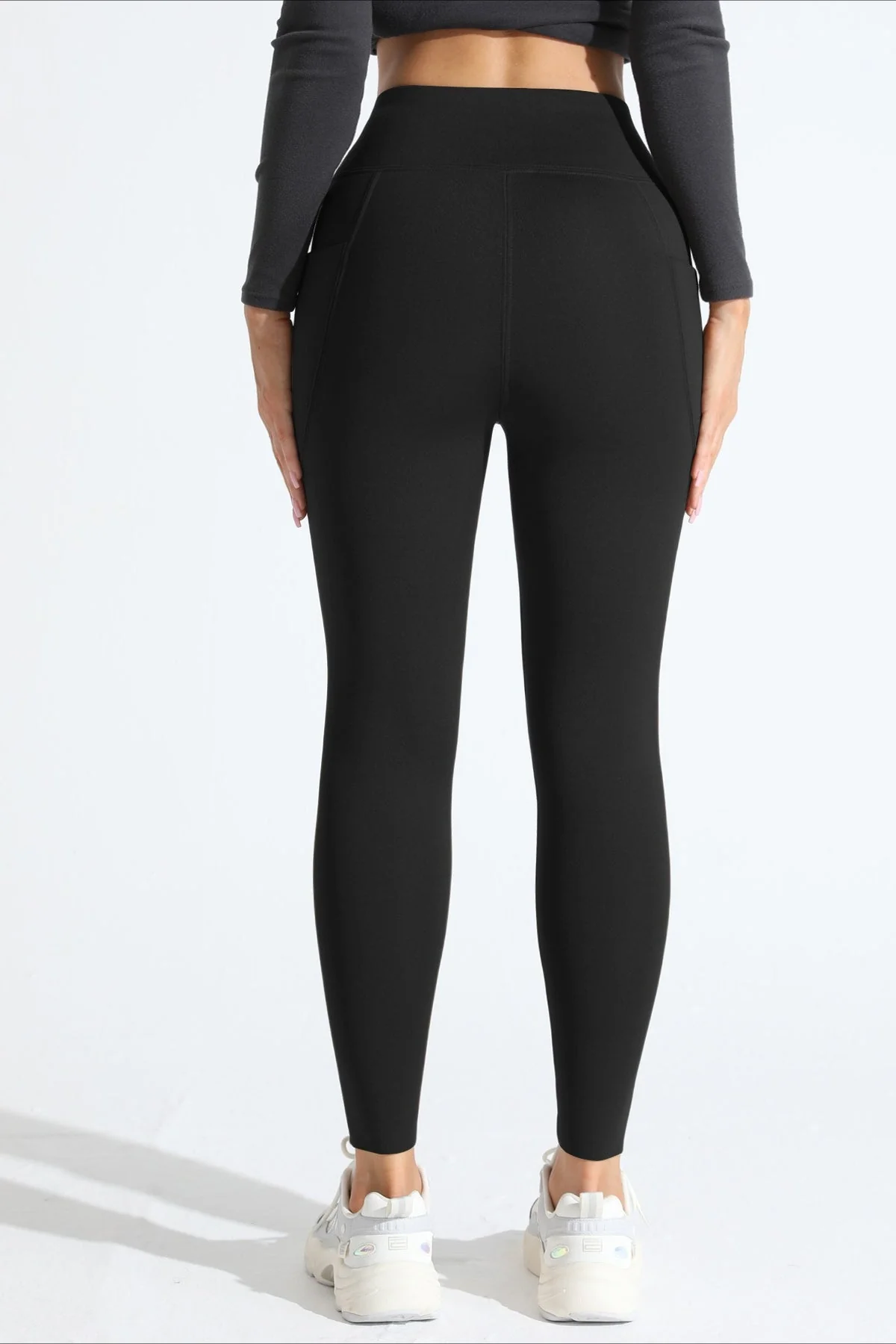 High-Rise Fleece Lined Side Pocket Leggings - Image 3