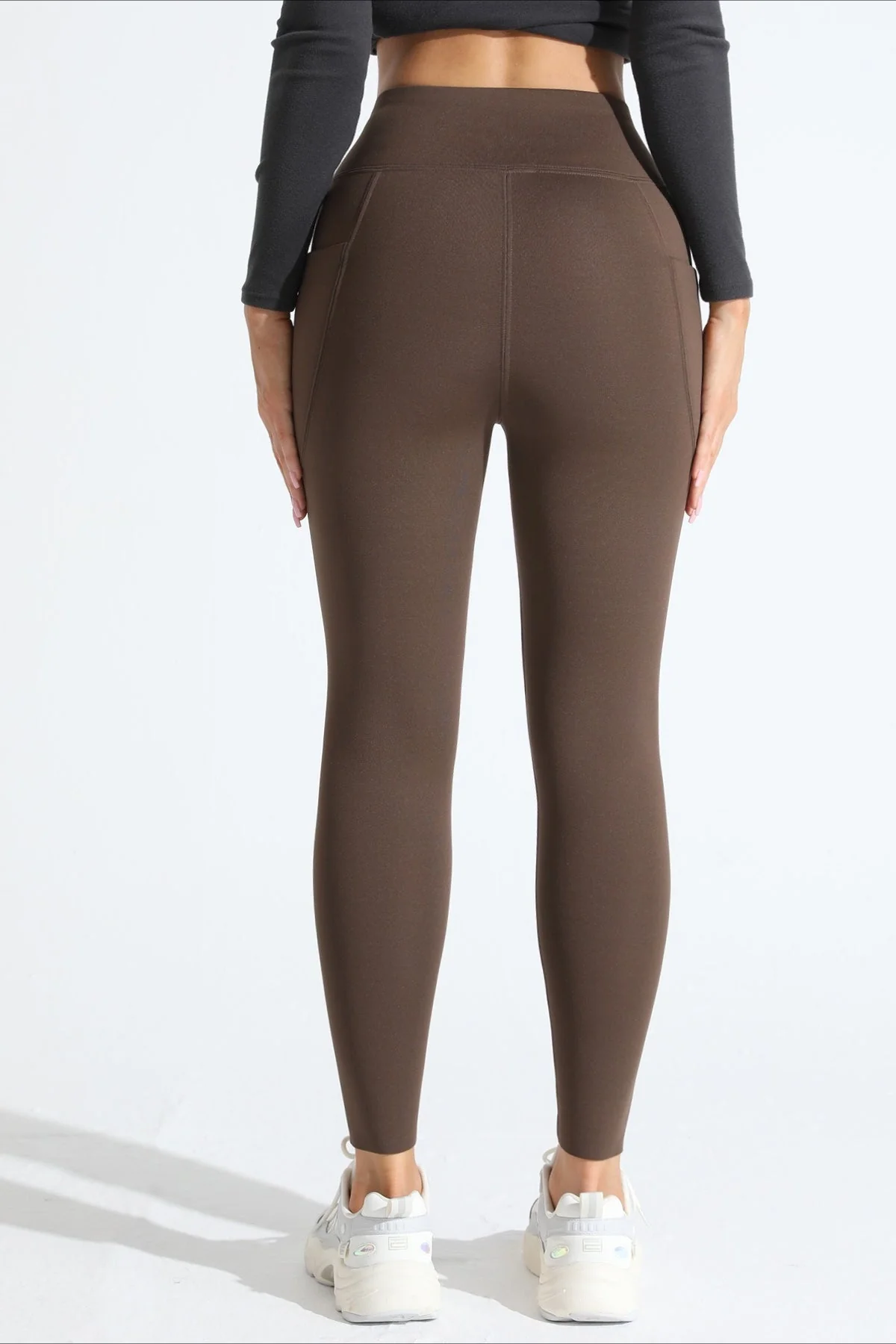 High-Rise Fleece Lined Side Pocket Leggings - Image 9