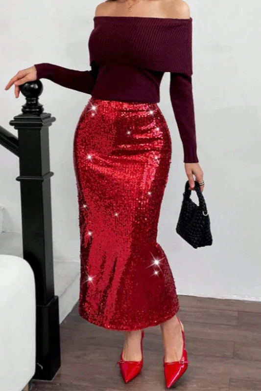High Slit Bodycon Skirt - Image 2