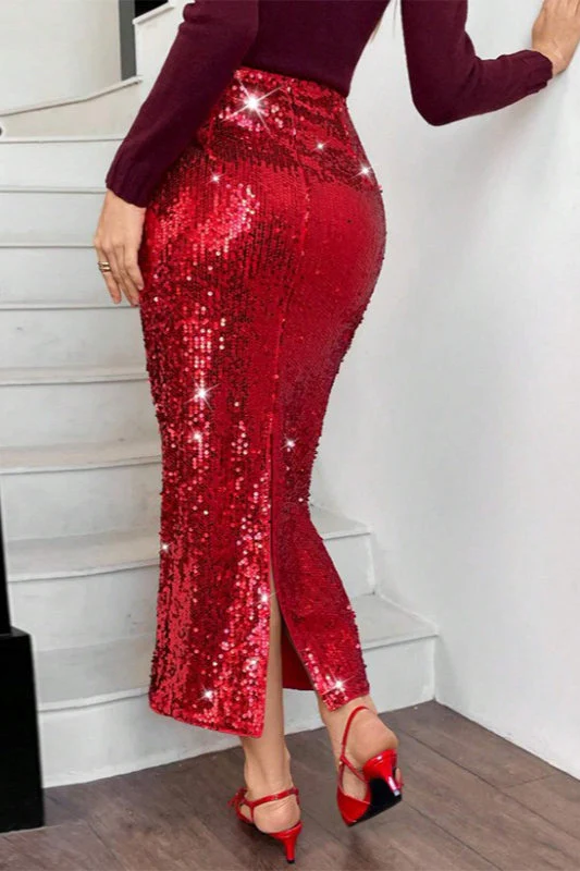 High Slit Bodycon Skirt - Image 3