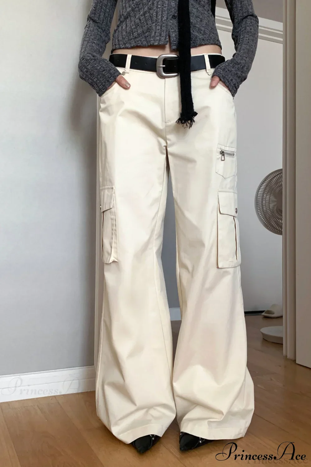 High Waist Loose Multi Pocket Cargo Pants - Image 6