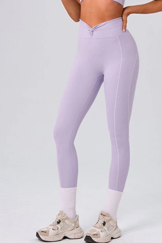 High Waist Twist Front Workout Leggings - Image 12