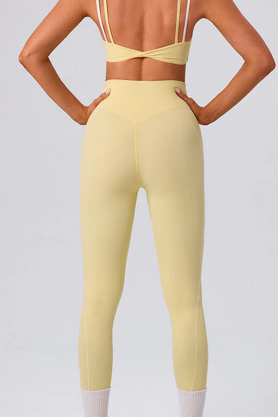 High Waist Twist Front Workout Leggings - Image 3