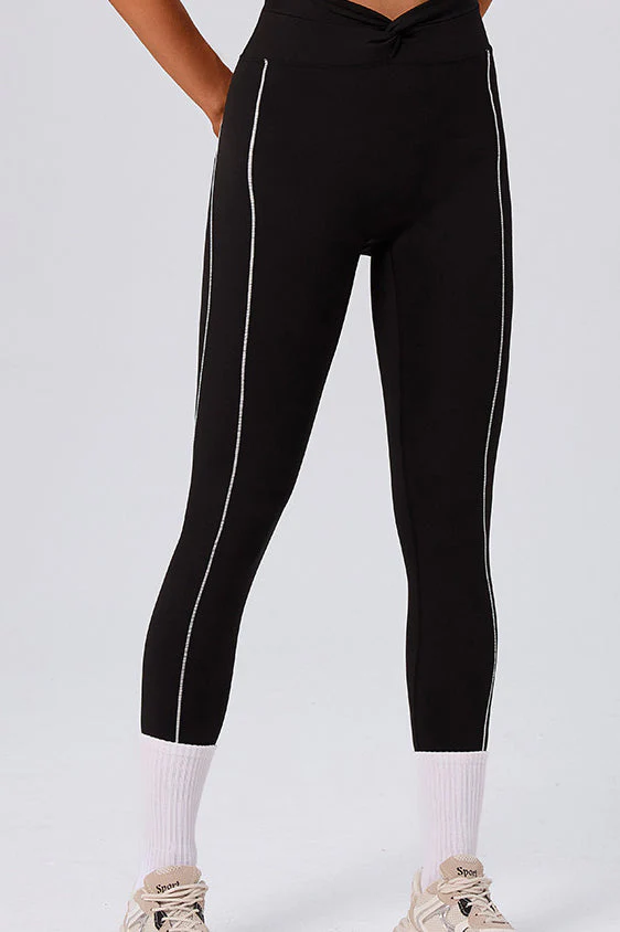 High Waist Twist Front Workout Leggings - Image 6