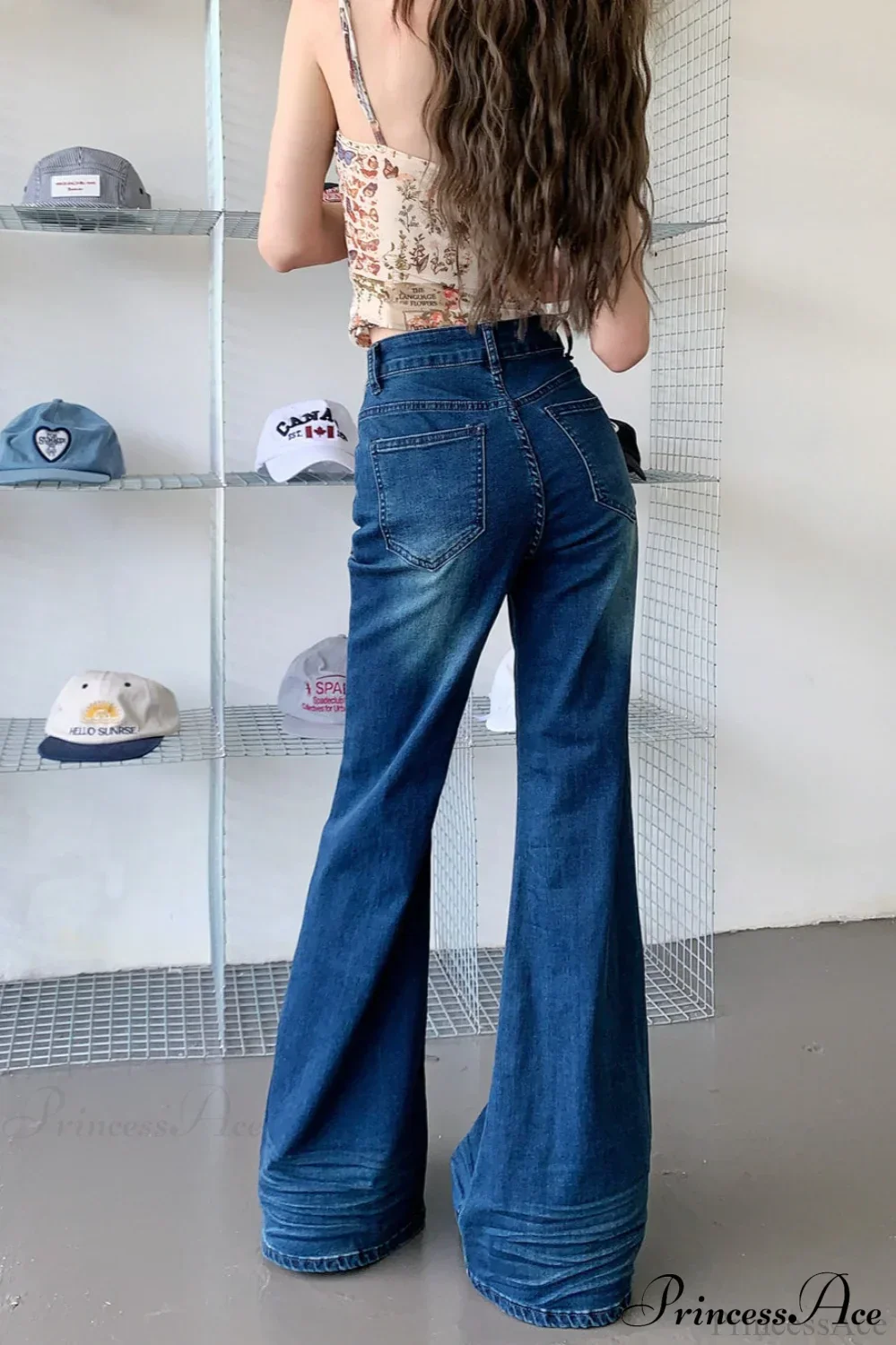 High-Waisted Flare Relaxed Full-Length Jeans - Image 2