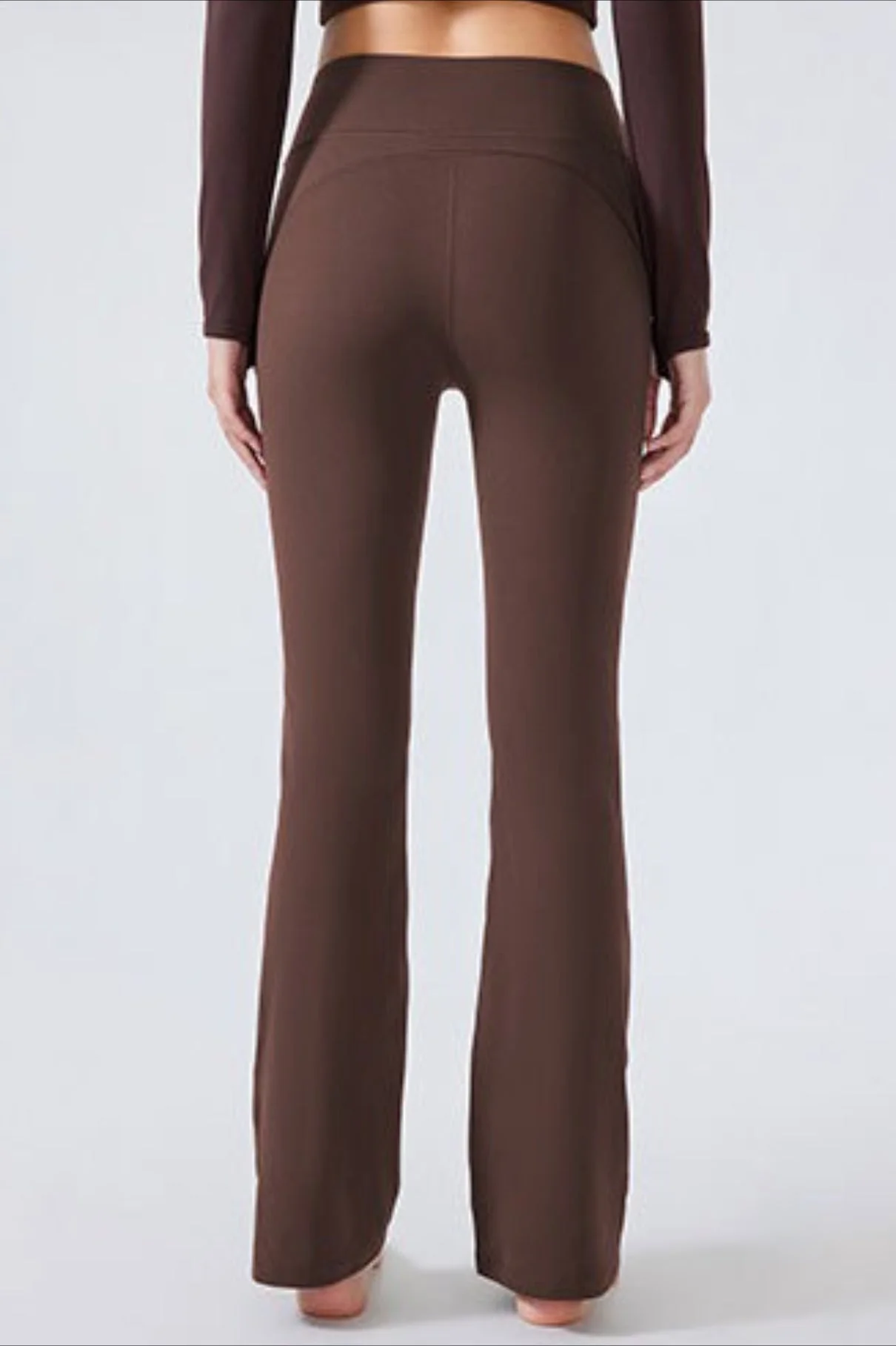 High-Waisted Fleece Lined Flared Yoga Leggings - Image 10