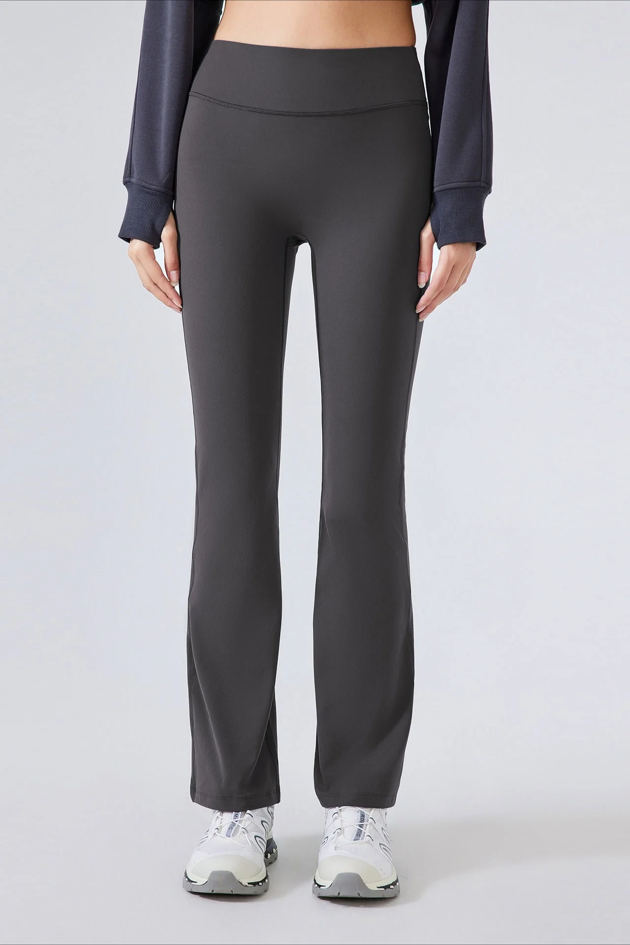 High-Waisted Fleece Lined Flared Yoga Leggings - Image 14