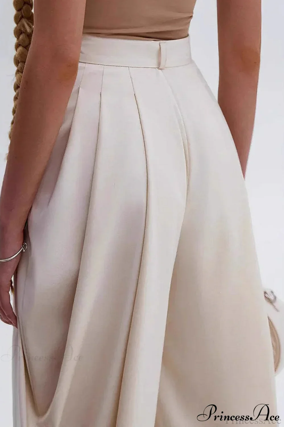 High-Waisted Loose Drapey Ruched Pants - Image 3