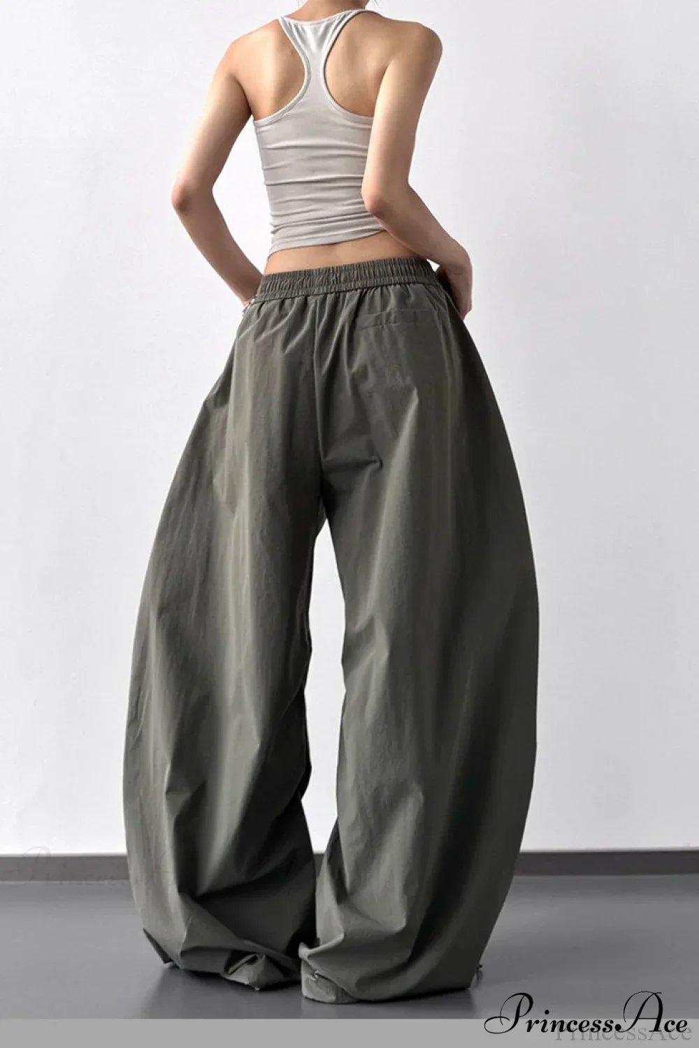 High-Waisted Loose Wide-Leg Cargo Pants - Image 2
