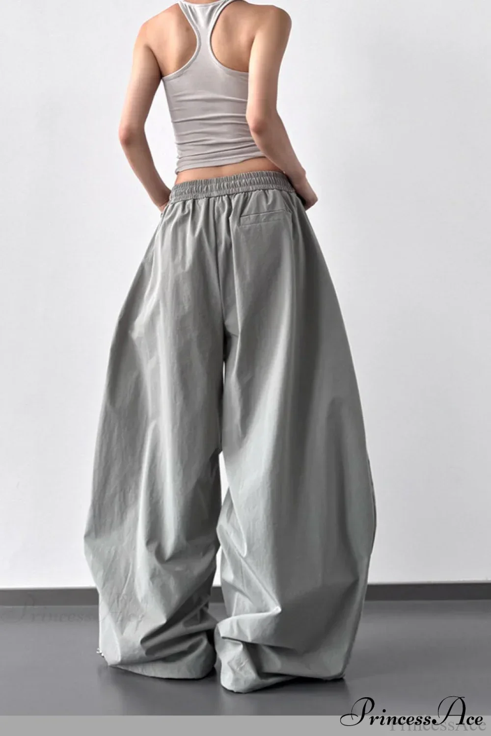 High-Waisted Loose Wide-Leg Cargo Pants - Image 5