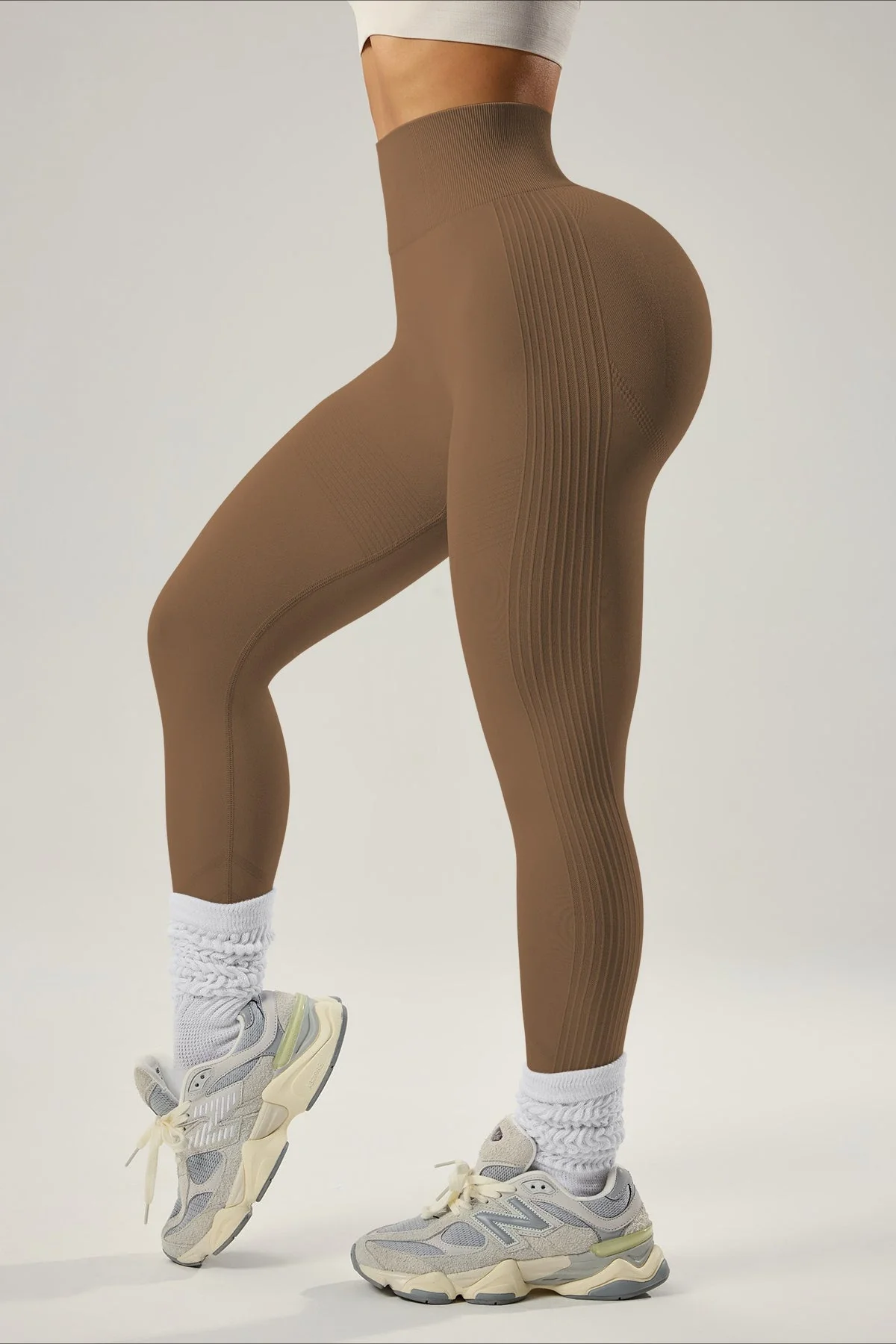 High-Waisted Quick-Dry Sculpting Workout Leggings - Image 12