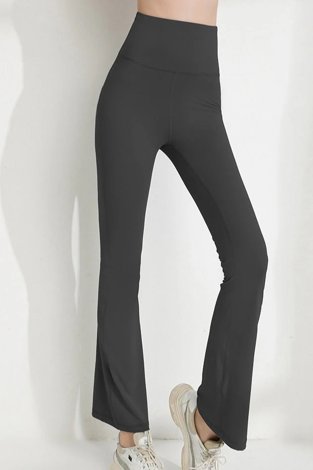 High-Waisted Slim-Fit Quick-Dry Flared Leggings - Image 10